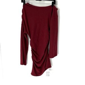 Asos NWT asymmetrical neckline ruched dress XS